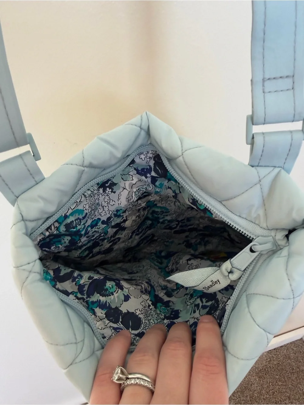 VERA BRADLEY Ultralight Hipster Vintage Denim Light Blue Crossbody Bag Purse